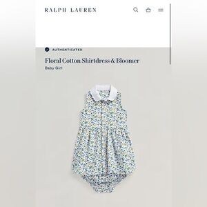 Ralph Lauren Baby Dress with Blue and Yellow Floral Design